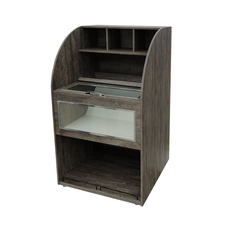 Expositor auto serviço para pães com vidro 0 75cm 360773