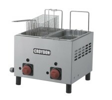 Fritador à Gás 02 Cubas 03 Litros Inox Croydon F2AG