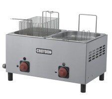 Fritador à Gás 02 Cubas 4,5 Litros Inox Croydon F2BG