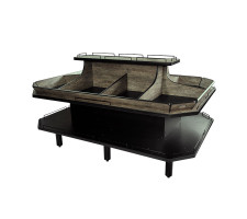 Vasca Central para Hortifruti em MDF 1,60x1,20mts ART MARKET CRISTAL AÇO 1583