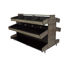 Expositor de Hortifruti Central Pratic Luxo 2 Níveis ART MARKET CRISTAL AÇO  - 360756  