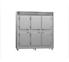 Geladeira Comercial Inox 06 Portas 1550 Litros Polo Frio - 4006
