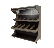 Vasca Lateral para Hortifruti em MDF 2,72mts ART MARKET CRISTAL AÇO 1482