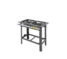  Fogão industrial sem forno 02 bocas em linha METAL INOX - LZ2