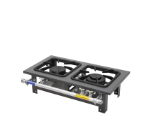 Fogão industrial de mesa 02 bocas em linha METAL INOX - MZ2