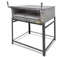 Forno Guilhotina a gás 1 câmara Frente e Lateral Inox 95x95 METAL INOX - PG4N