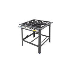 Fogão industrial sem forno 04 bocas METAL INOX - PZ4