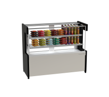 Balcão Seco Premium Vidro Curvo 1,25 metro Polo Frio - 6102