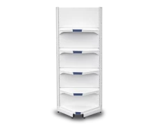 Gondola de Canto 1,60alt New Light Cristal Aço 462095