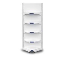 Gondola de Canto 1,60alt New Light Cristal Aço 462095