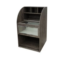 Expositor auto serviço para pães com vidro 0,75cm CRISTAL AÇO - 360773