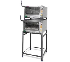 Forno Guilhotina a gás 2 câmaras Frente e Lateral Inox 51x60 METAL INOX - PG2ND