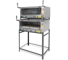 Forno Guilhotina a gás 2 câmaras Frente e Lateral Inox 80x60 METAL INOX - PG3ND