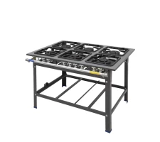 Fogão industrial sem forno 06 bocas METAL INOX - PZ6