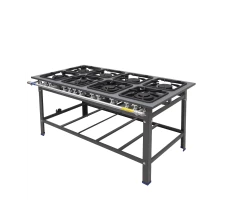 Fogão industrial sem forno 08 bocas METAL INOX - PZ8
